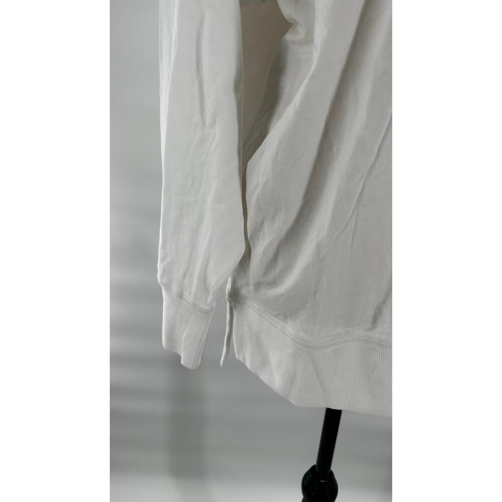 Eileen Fisher Crew Neck Stretch Cotton Top 1X XL White Organic Lagenlook - Picture 4 of 5